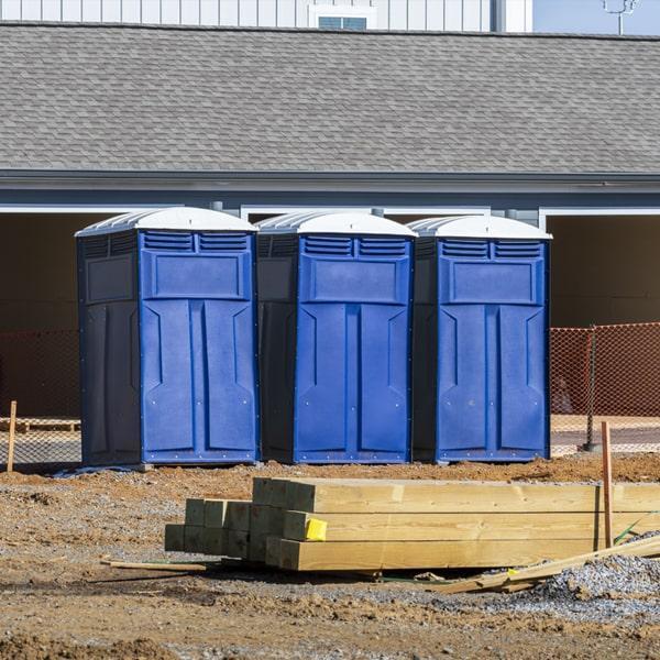 Heavy-duty construction site porta potty in San Diego, California
